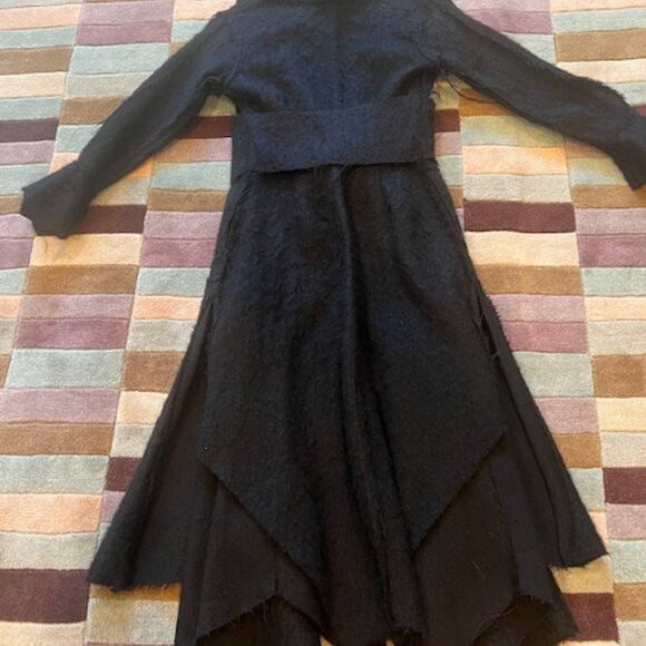 Black, Asymmetrical Coat by LA Designer - Sterling Capricio, Size 6-8 - Picture 12 of 15